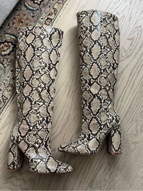 Zara Snake Print Boots